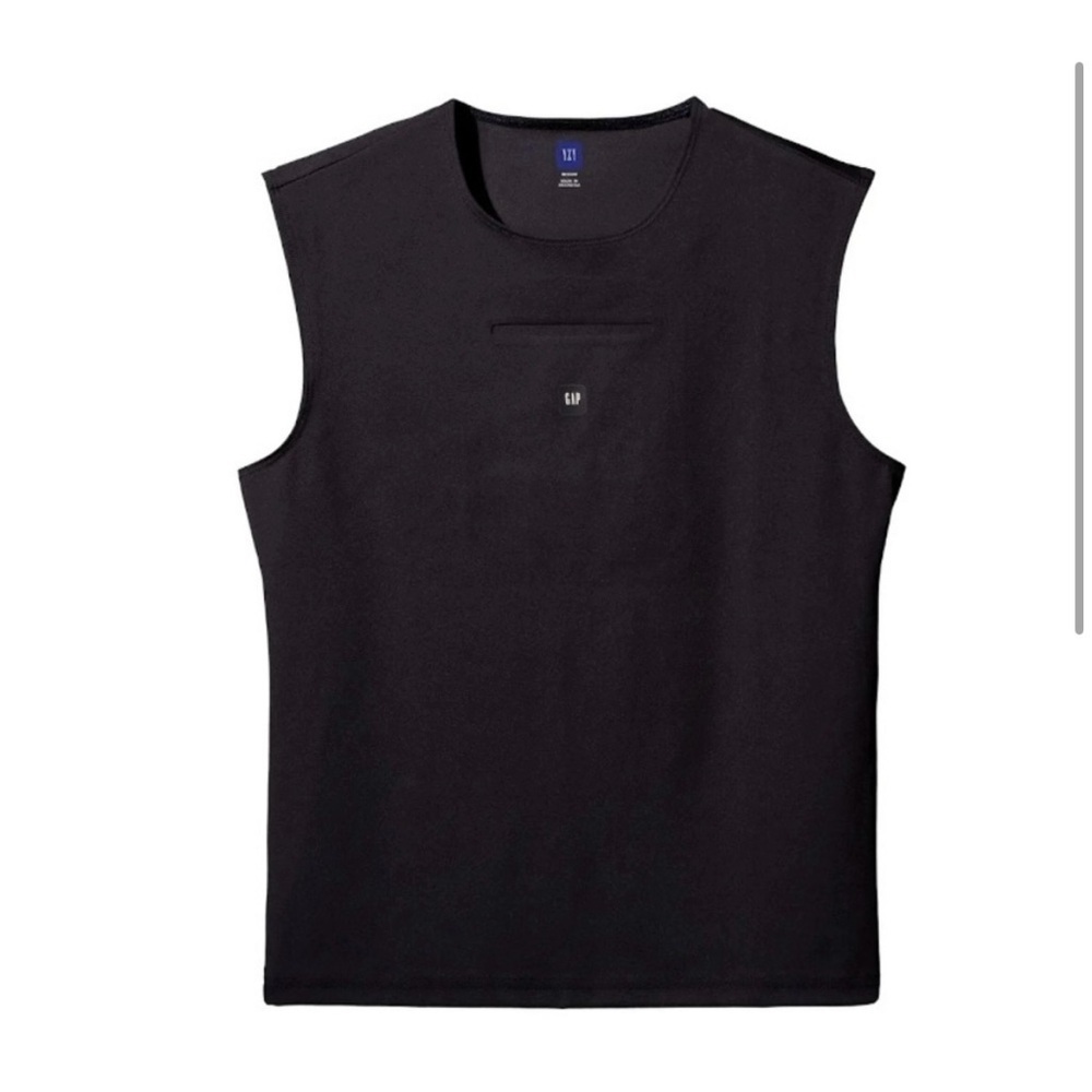 New Yeezy Gap Balenciaga Sleeveless Second Skin Tank  Top in Black SZ Medium